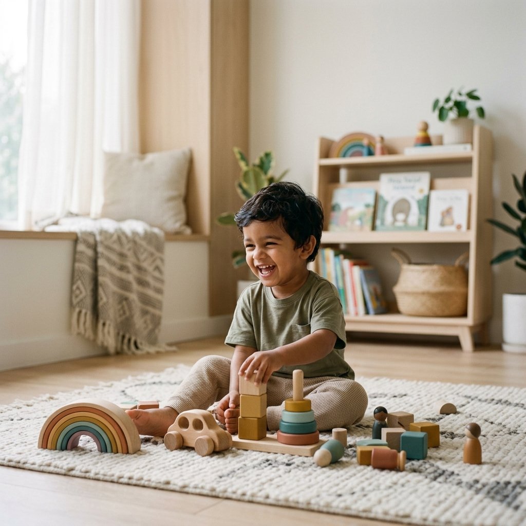 Toddler playing